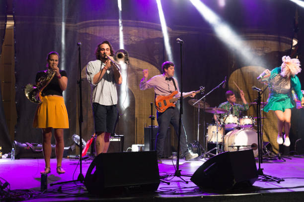 istock Rock group playing at the concert 1038389966