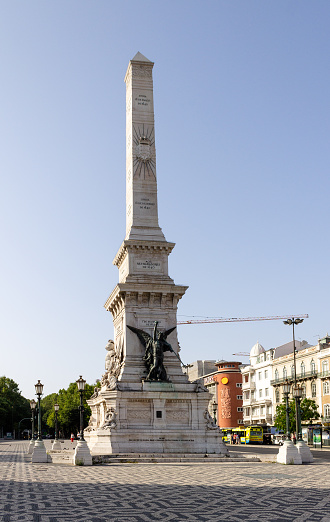 Front View of the Monumento aos Restauradores in Lisbon.