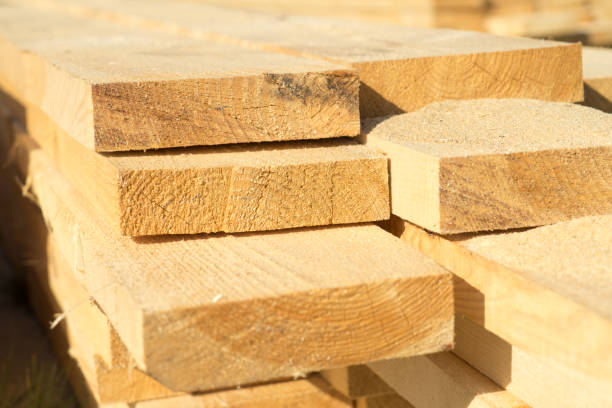 istock Wood for construction. The building material is prepared for construction. 1038408372