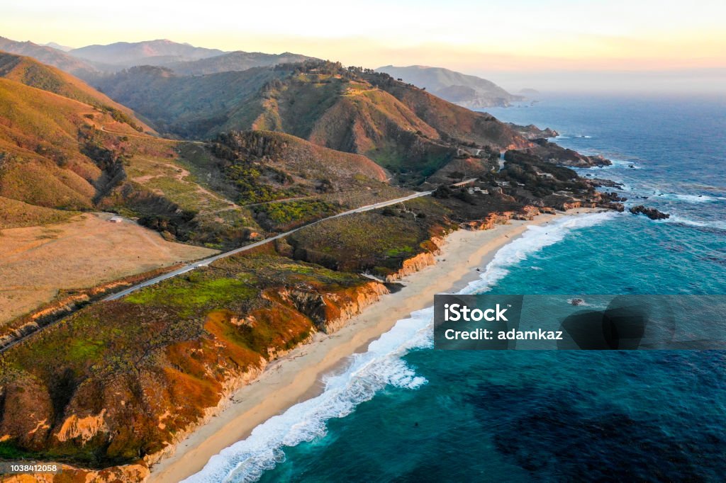 Pacific Ocean at Big Sur The pacific ocean at Big Sur, California California Stock Photo