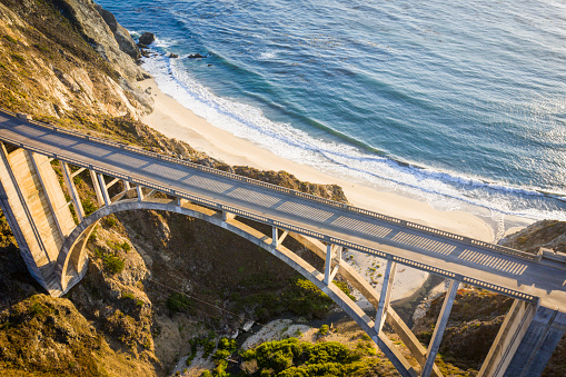 The bixby bridge in Monterey County, California