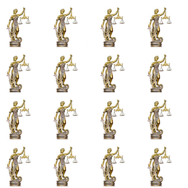 Statue of justice Seamless pattern Statue of justice on the white background paragraf stock pictures, royalty-free photos & images