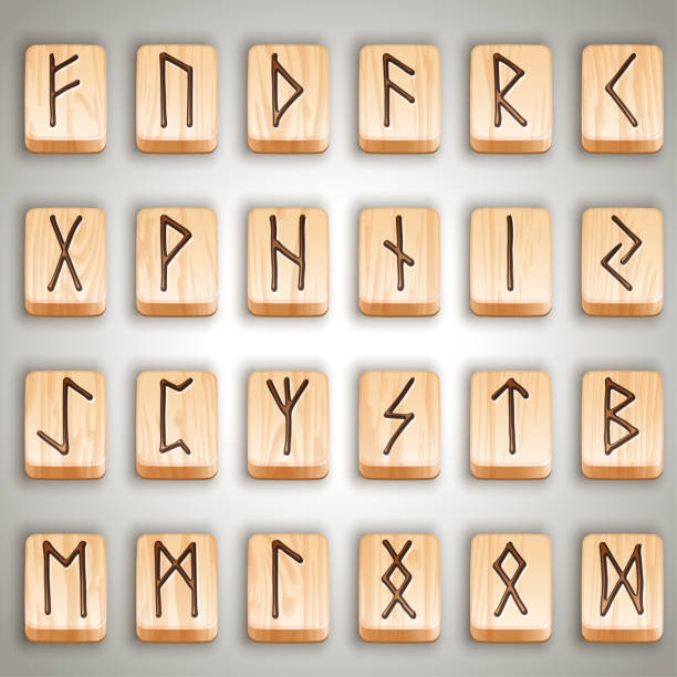 Skandinavisches Holz Runen – Vektorgrafik