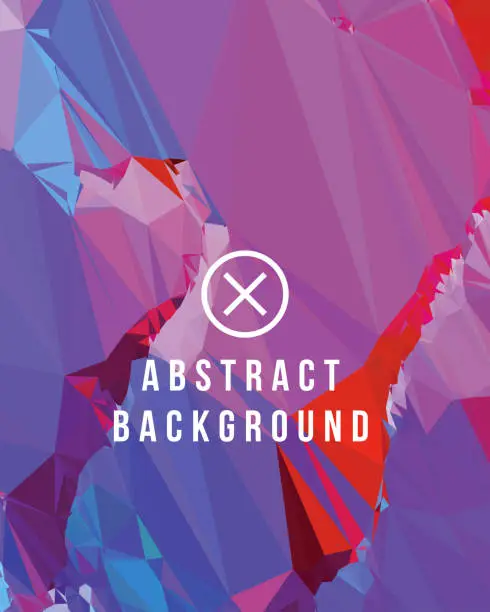 Vector illustration of Polygon Vector Abstract Graphic Composition Background