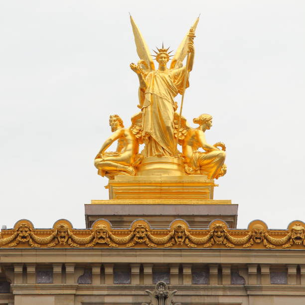istock Golden Statue Atop the Paris Opera House 1038451744