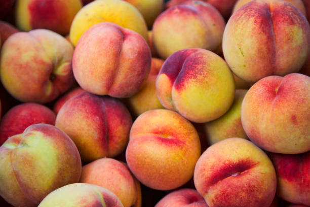 istock Full frame peaches at the farmer's market 1038455576