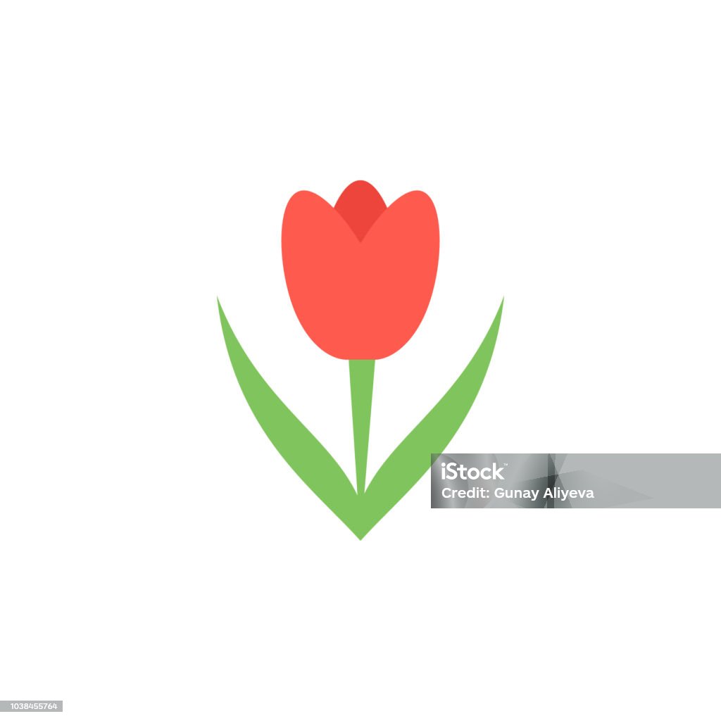 Tulip färgade ikonen. Element med färgade hösten ikonen för mobila koncept och web apps. Färgade tulip ikonen kan användas för webb och mobil - Royaltyfri Tulpan vektorgrafik