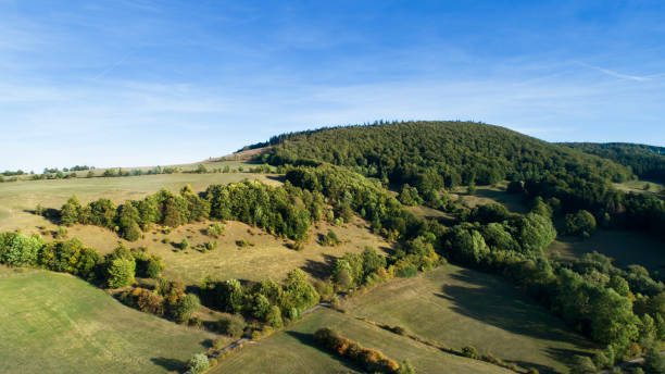 istock German landscape at sunset - aerial view 1038467242