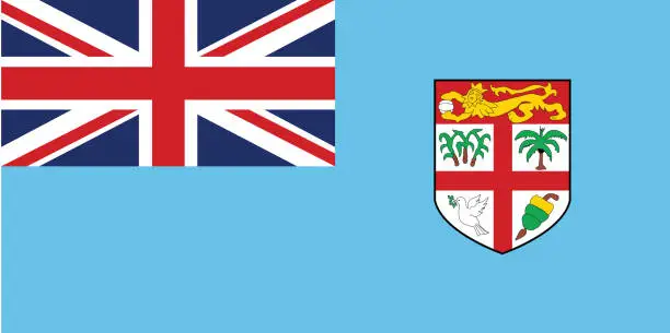 Vector illustration of Fiji Flag