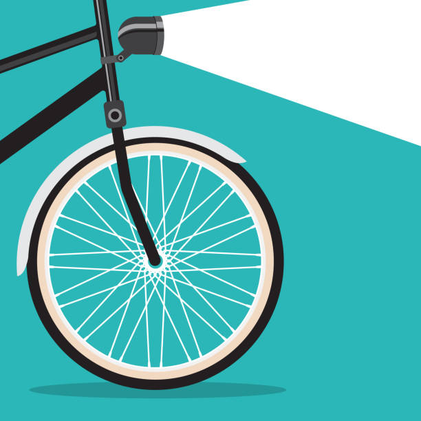 ilustraciones, imágenes clip art, dibujos animados e iconos de stock de bicicleta - radio de rueda