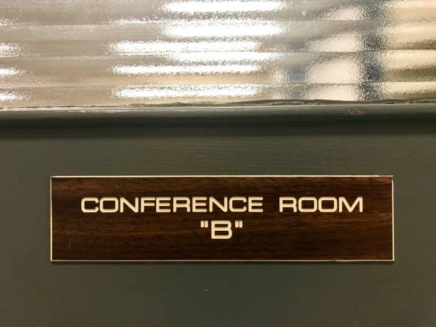 istock Old conference room door 1038545632