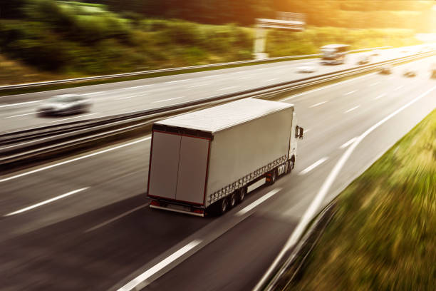 istock Truck drives on a highway 1038555870