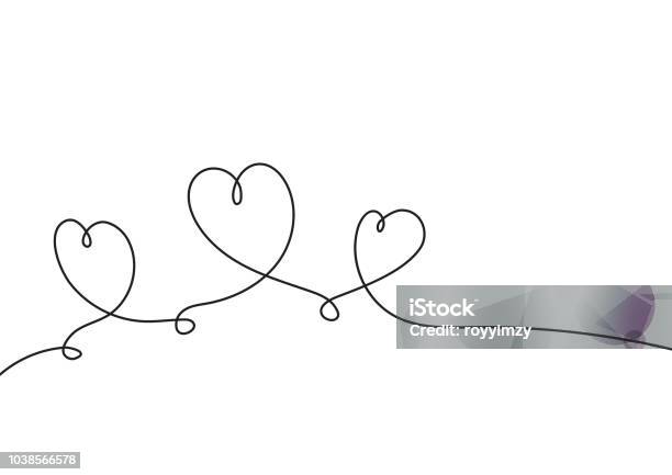Heart One Line Art Hand Drawn Continuous Contour Romantic Symbol For  February 14 Simple Minimalist Design Editable Stroke Stock Illustration -  Download Image Now - iStock