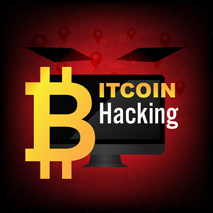 Bitcoin Line Graph Hacking Bitcoin Wallet Hacking Message On Screen Stock Illustration - Download ...