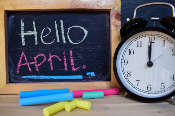 istock Hello april. Back to school concept. 1038571088