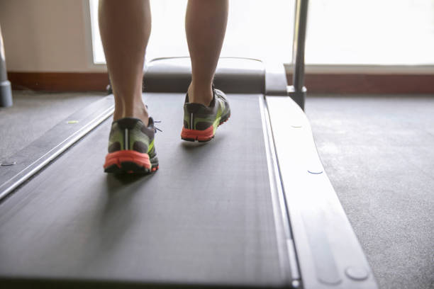 istock Treadmill run to burn calories 1038629476