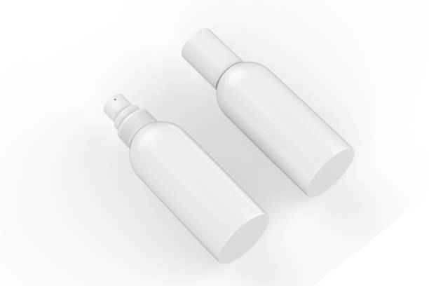 istock Blank Cosmetic Spray Can Mock Up On Isolated White Background, Ready For Design Presentation, 3D Illustration 1038660820