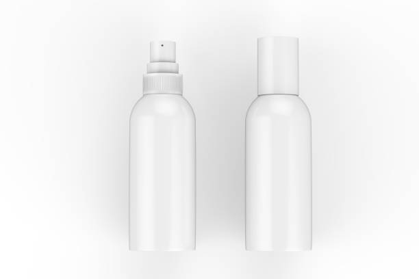 istock Blank Cosmetic Spray Can Mock Up On Isolated White Background, Ready For Design Presentation, 3D Illustration 1038661052