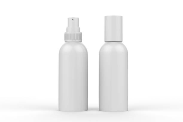 istock Blank Cosmetic Spray Can Mock Up On Isolated White Background, Ready For Design Presentation, 3D Illustration 1038661176