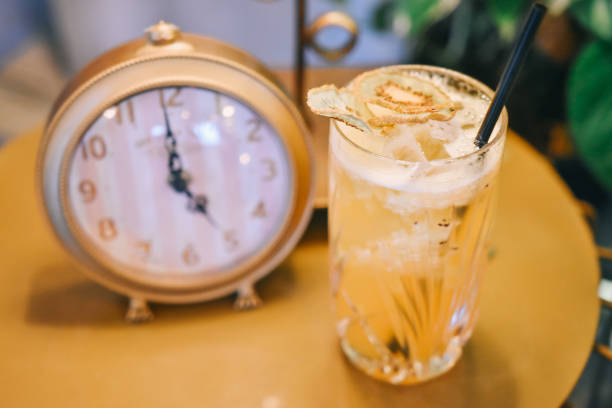 istock Kiwi juice cocktail on the table. fresh cocktail clock 1038666916
