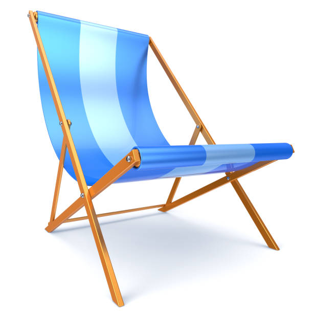 istock Beach chair blue chaise longue nobody relaxation abstract 1038671310