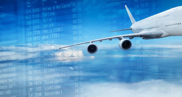 istock Big commercial airplane flying above beautiful clouds. 1038691728
