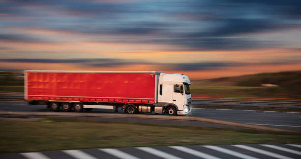 istock Small Truck on road, cargo transportation concept. 1038692118