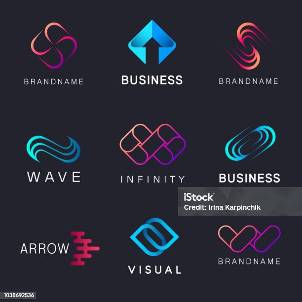 Collection Of Abstract Vector Design Element For Business Stock Illustration - Download Image Now