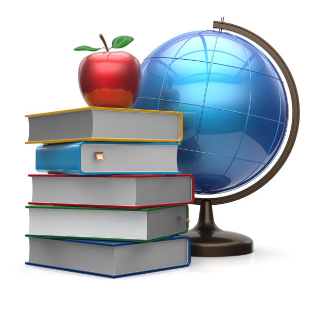 istock Apple books globe blank global international knowledge icon 1038695028
