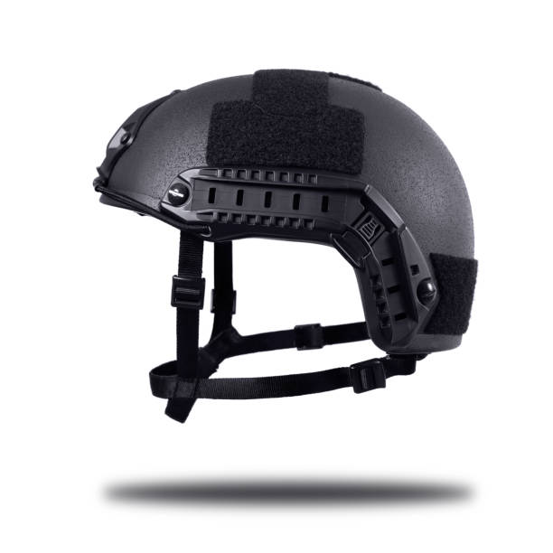 istock Black military helmet 1038696316