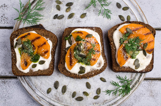 istock Sandwiches with roasted pumpkin 1038701274