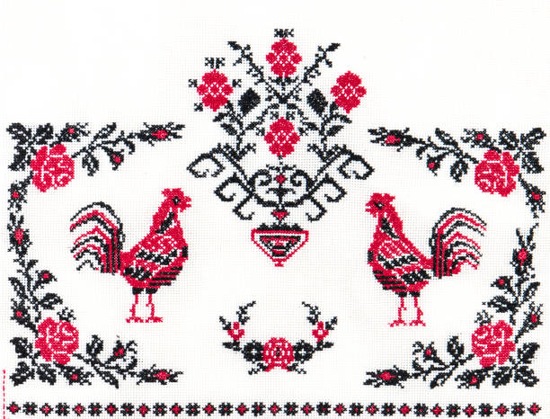 istock Ukrainian folk embroidery, handmade 1038704378