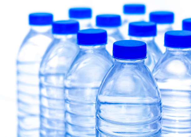 istock Plastic water bottles are a bright and clear. Copy space for your text. 1038711034