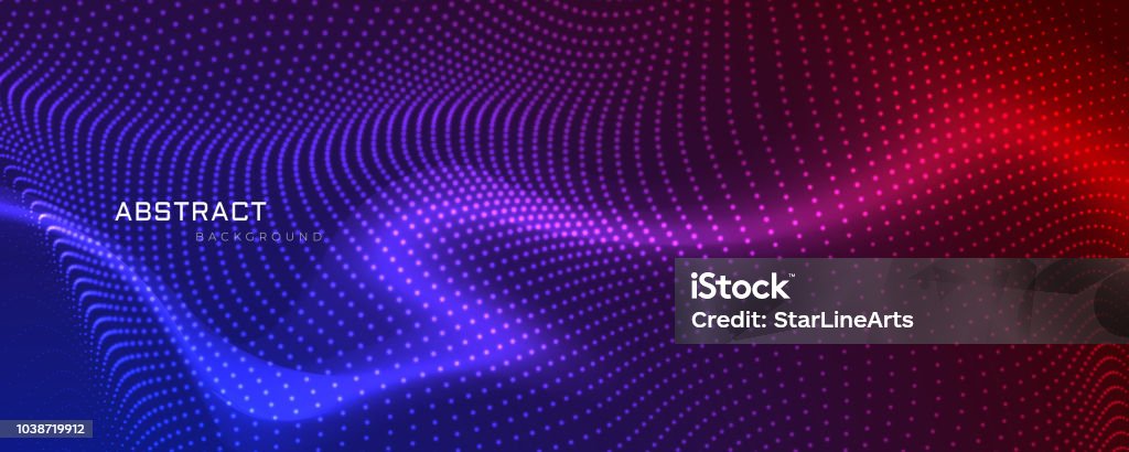 Particles Topic Banner Abstract Colorful Particles Banner Design Stock Illustration - Download ...