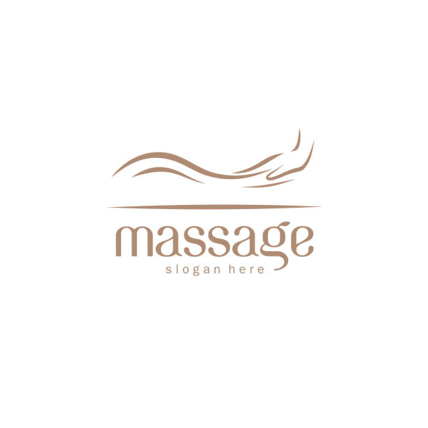 stockillustraties, clipart, cartoons en iconen met vector ontwerpelement voor massagesalon - massage