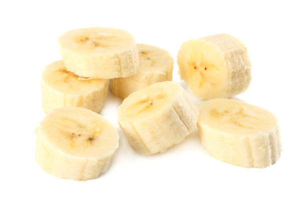 istock fresh banana slices isolated on white background 1038744588