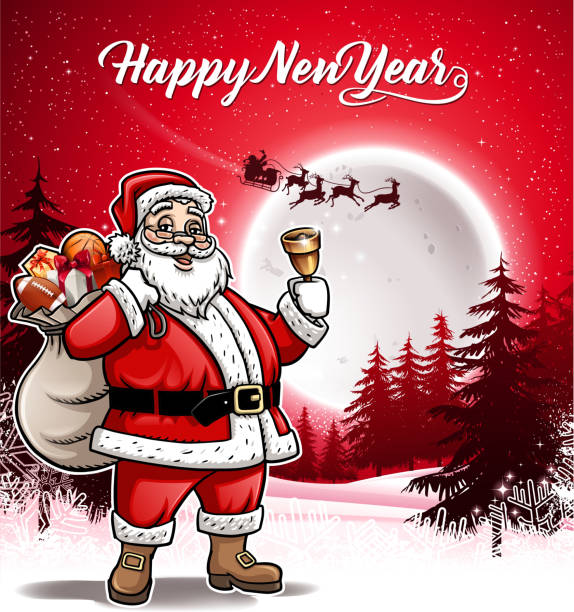 Christmas Night Greeting Card Stock Illustration - Download Image Now -  American Football - Ball, American Football - Sport, Basketball - Ball -  iStock
