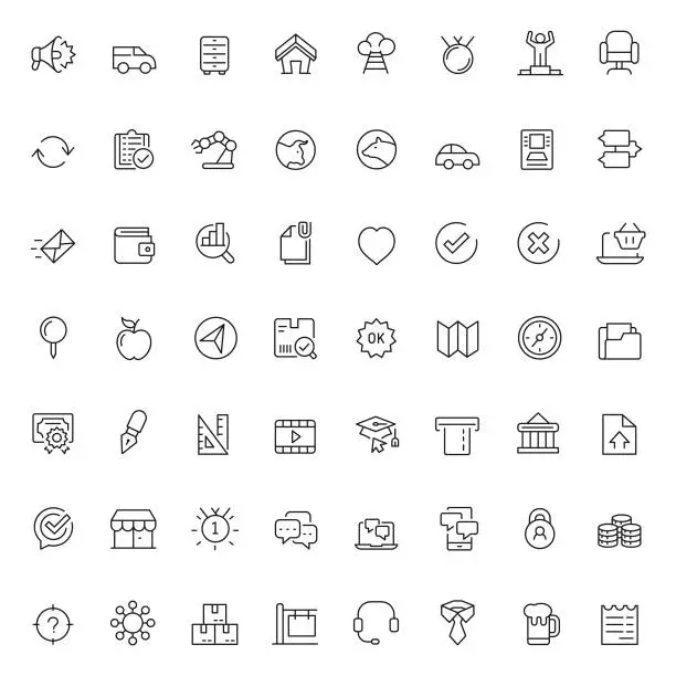 Vector illustration of Business and finance vector icons