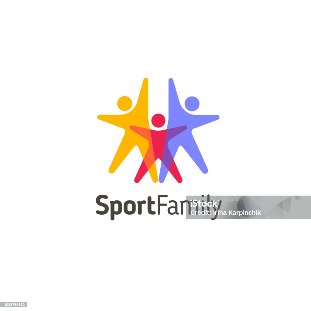 Vector design template. Sport family icon Logo stock vector