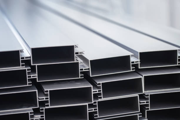 istock Aluminum profiles ready for shipment in factory.Industry concept 1038762804