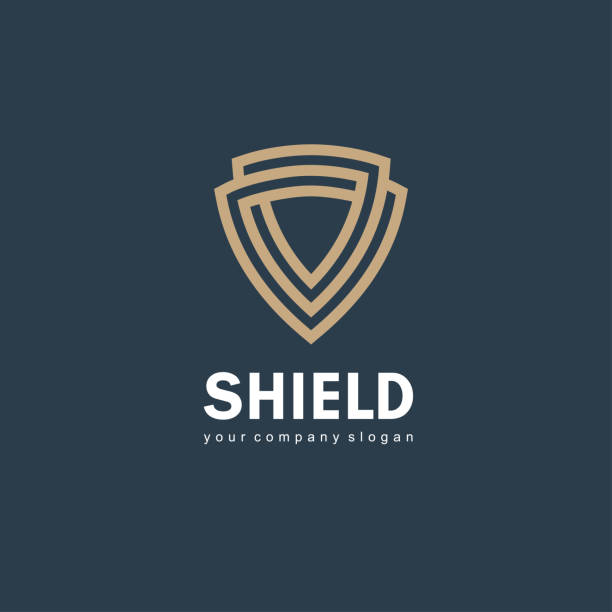 ilustrações de stock, clip art, desenhos animados e ícones de vector icon design template. shield sign - security