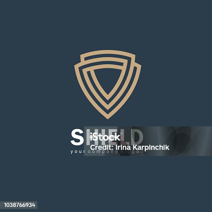 istock Vector icon design template. Shield sign 1038766934