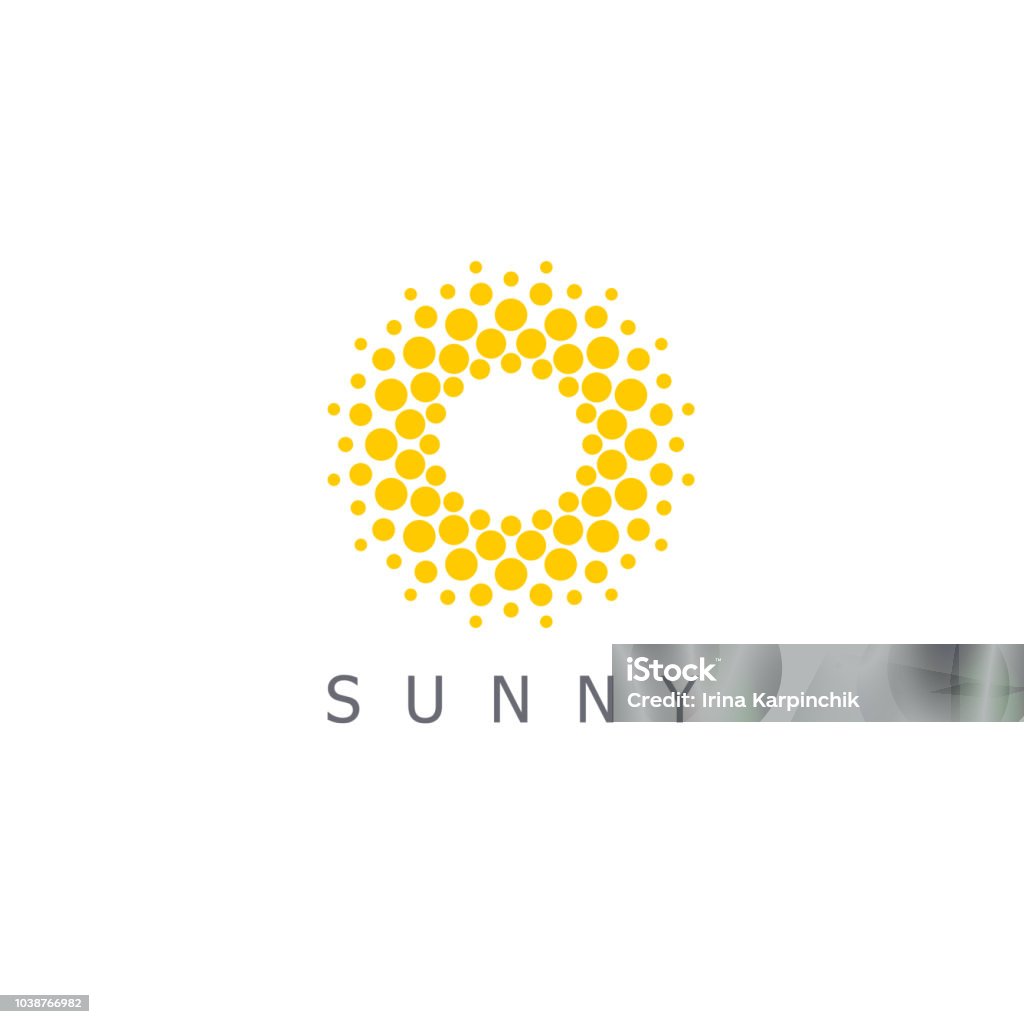 Vector design template. Sun dots icon sign. Logo stock vector