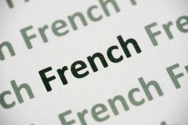 istock word French language printed on paper macro 1038791812