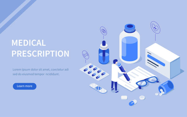 ilustrações de stock, clip art, desenhos animados e ícones de prescription - prescription doctor rx pharmacist