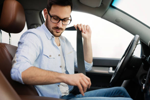 istock Fasten the car seat belt. Safety belt safety first while driving 1038806664