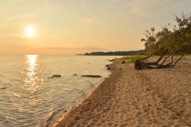 istock Coast of sea at sunset. 1038810338