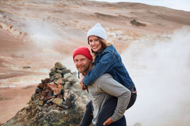 istock Piggyback at Hverarond Geothermal Area 1038816120
