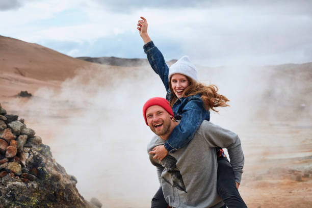 istock Piggyback at Hverarond Geothermal Area 1038816944
