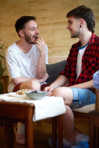 istock Gay couple at home 1038825114